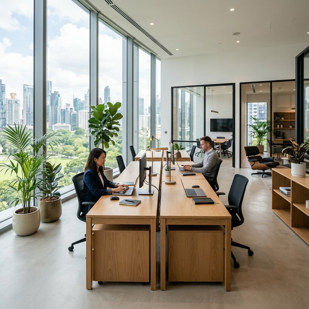 Cam cepheli modern ofis yapısı